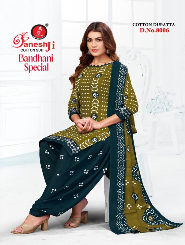 Ganeshji bandhani vol 8 wholesale dress materials in mumbai with price